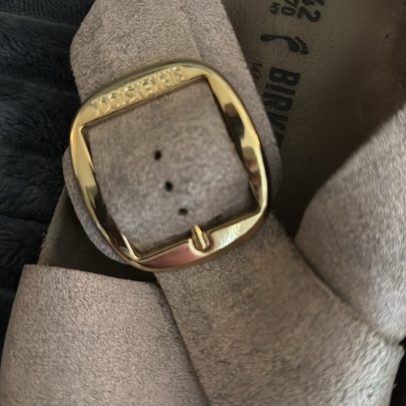 Birkenstock Siena Big Buckle Washed Metallic Rose Leather Sandals 42 - Picture 2 of 4